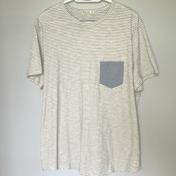 Marine Layer Other - Marine Layer Striped Short Sleeve Tee - White and Blue
